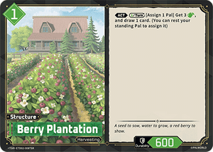 Palworld TCG - Dawn of Palpagos Green Purple - Berry Plantation - ETD02-008TSR