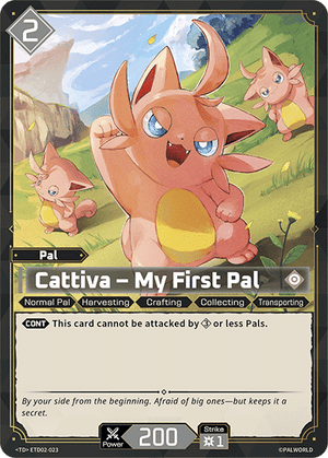 Palworld TCG - Dawn of Palpagos Green Purple - Cattiva - My First Pal - ETD02-023