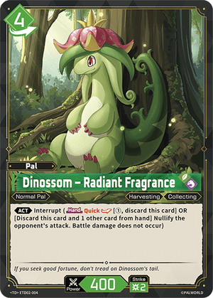 Palworld TCG - Dawn of Palpagos Green Purple - Dinossom - Radiant Fragrance - ETD02-004