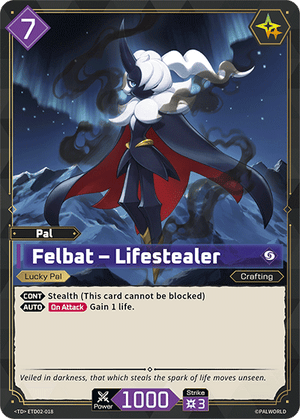 Palworld TCG - Dawn of Palpagos Green Purple - Felbat - Lifestealer - ETD02-018