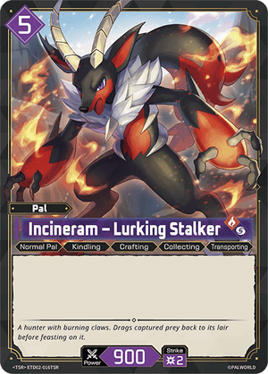 Palworld TCG - Dawn of Palpagos Green Purple - Incineram - Lurking Stalker - ETD02-016TSR