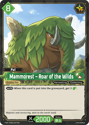 Palworld TCG - Dawn of Palpagos Green Purple - Mammorest - Roar of the Wilds - ETD02-007TSR