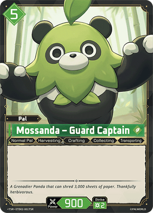 Palworld TCG - Dawn of Palpagos Green Purple - Mossanda - Guard Captain - ETD02-001TSR