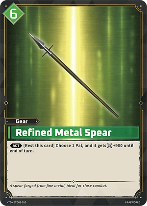 Palworld TCG - Dawn of Palpagos Green Purple - Refined Metal Spear - ETD02-010