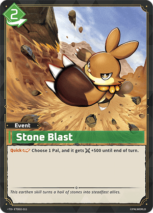 Palworld TCG - Dawn of Palpagos Green Purple - Stone Blast - ETD02-011
