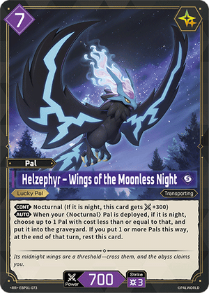 Palworld TCG - Dawn of Palpagos - Helzephyr - Wings of the Moonless Night - EBP01-073