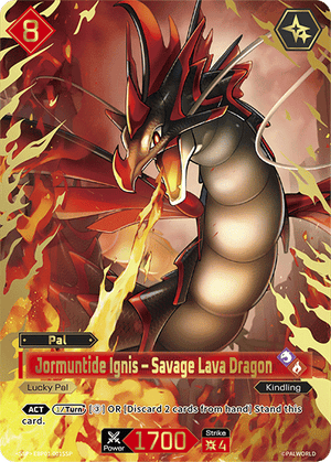 Palworld TCG - Dawn of Palpagos - Jormuntide Ignis - Savage Lava Dragon - EBP01-001SSP