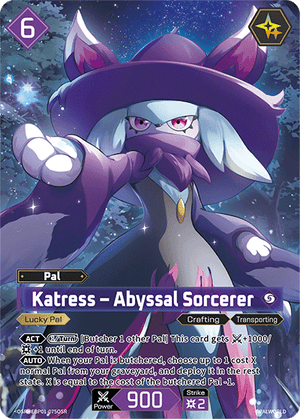 Palworld TCG - Dawn of Palpagos - Katress - Abyssal Sorcerer - EBP01-075OSR