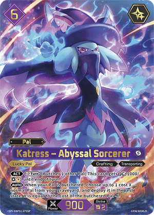 Palworld TCG - Dawn of Palpagos - Katress - Abyssal Sorcerer - EBP01-075SP