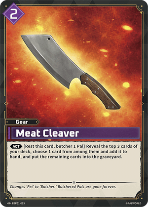 Palworld TCG - Dawn of Palpagos - Meat Cleaver - EBP01-093