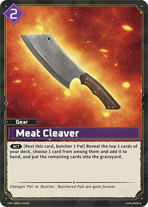 Palworld TCG - Dawn of Palpagos - Meat Cleaver - EBP01-093SR