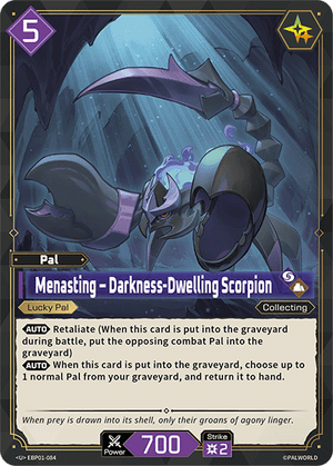 Palworld TCG - Dawn of Palpagos - Menasting - Darkness-Dwelling Scorpion - EBP01-084