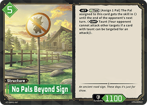 Palworld TCG - Dawn of Palpagos - No Pals Beyond Sign - EBP01-067