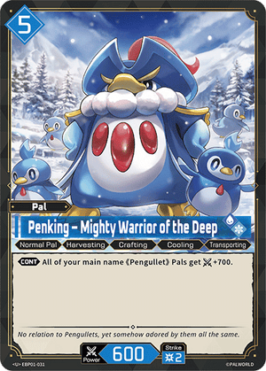 Palworld TCG - Dawn of Palpagos - Penking - Mighty Warrior of the Deep - EBP01-031