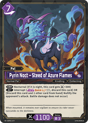 Palworld TCG - Dawn of Palpagos - Pyrin Noct - Steed of Azure Flames - EBP01-077
