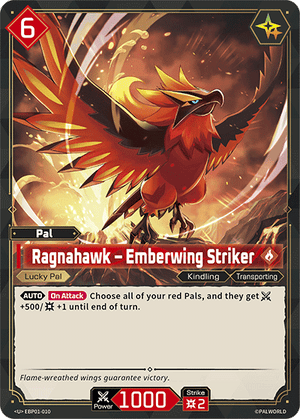 Palworld TCG - Dawn of Palpagos - Ragnahawk - Emberwing Striker - EBP01-010