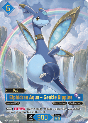 Palworld TCG - Dawn of Palpagos Red Blue - Elphidran Aqua - Gentle Ripples - ETD01-012TSP