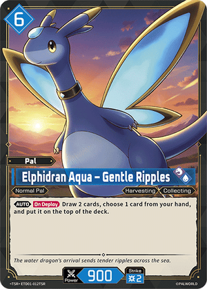 Palworld TCG - Dawn of Palpagos Red Blue - Elphidran Aqua - Gentle Ripples - ETD01-012TSR