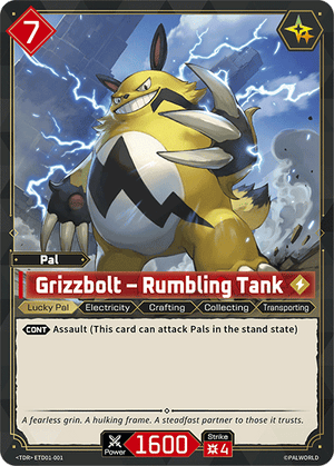 Palworld TCG - Dawn of Palpagos Red Blue - Grizzbolt - Rumbling Tank - ETD01-001