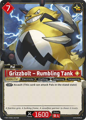 Palworld TCG - Dawn of Palpagos Red Blue - Grizzbolt - Rumbling Tank - ETD01-001TSR
