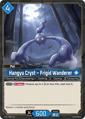 Palworld TCG - Dawn of Palpagos Red Blue - Hangyu Cryst - Frigid Wanderer - ETD01-015