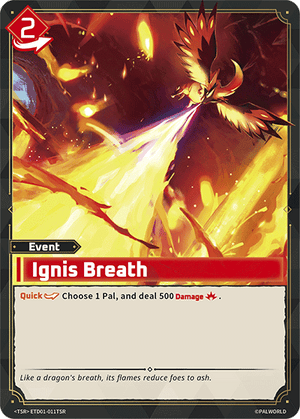 Palworld TCG - Dawn of Palpagos Red Blue - Ignis Breath - ETD01-011TSR