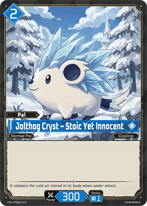 Palworld TCG - Dawn of Palpagos Red Blue - Jolthog Cryst - Stoic Yet Innocent - ETD01-013