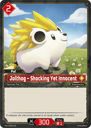 Palworld TCG - Dawn of Palpagos Red Blue - Jolthog - Shocking Yet Innocent - ETD01-002
