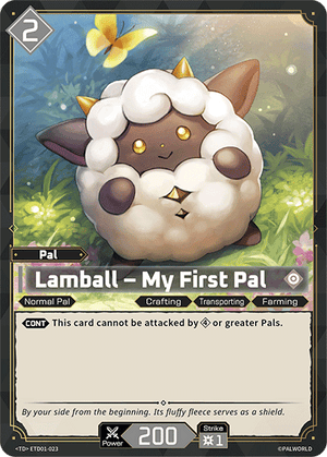Palworld TCG - Dawn of Palpagos Red Blue - Lamball - My First Pal - ETD01-023
