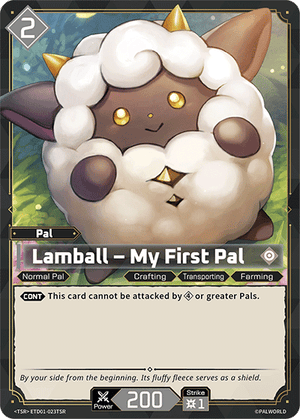 Palworld TCG - Dawn of Palpagos Red Blue - Lamball - My First Pal - ETD01-023TSR