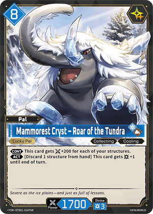 Palworld TCG - Dawn of Palpagos Red Blue - Mammorest Cryst - Roar of the Tundra - ETD01-018TSR