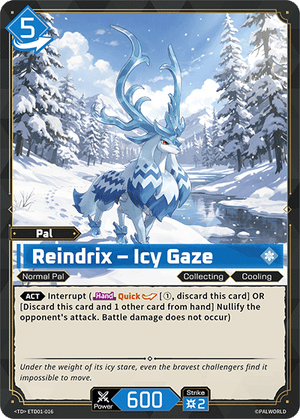Palworld TCG - Dawn of Palpagos Red Blue - Reindrix - Icy Gaze - ETD01-016