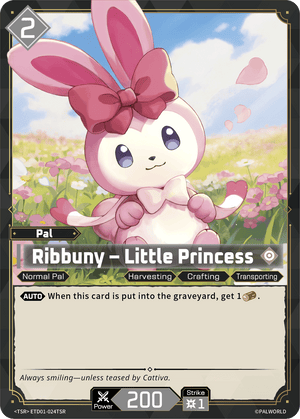 Palworld TCG - Dawn of Palpagos Red Blue - Ribbuny - Little Princess - ETD01-024TSR