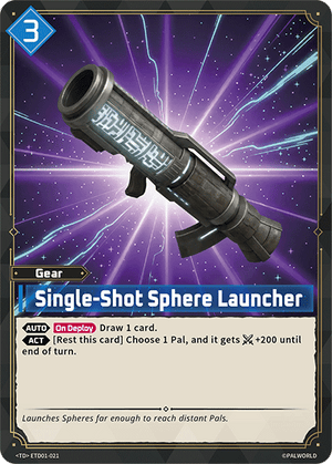 Palworld TCG - Dawn of Palpagos Red Blue - Single-Shot Sphere Launcher - ETD01-021