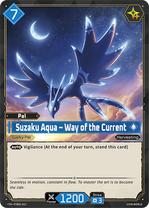 Palworld TCG - Dawn of Palpagos Red Blue - Suzaku Aqua - Way of the Current - ETD01-017