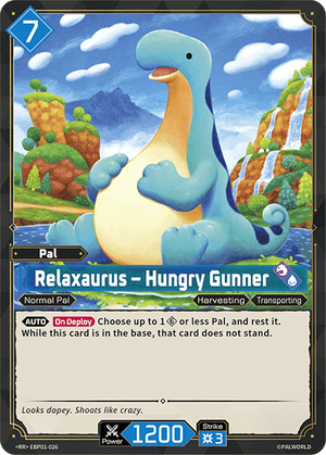 Palworld TCG - Dawn of Palpagos - Relaxaurus - Hungry Gunner - EBP01-026