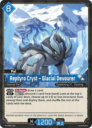 Palworld TCG - Dawn of Palpagos - Reptyro Cryst - Glacial Devourer - EBP01-030