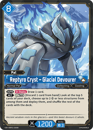 Palworld TCG - Dawn of Palpagos - Reptyro Cryst - Glacial Devourer - EBP01-030SR