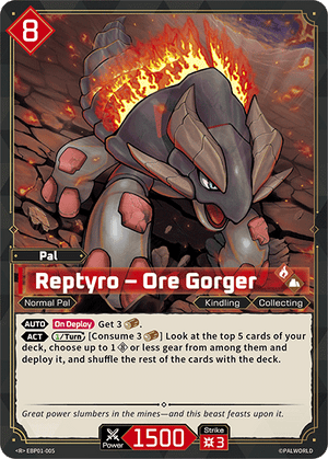 Palworld TCG - Dawn of Palpagos - Reptyro - Ore Gorger - EBP01-005