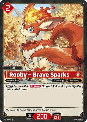 Palworld TCG - Dawn of Palpagos - Rooby - Brave Sparks - EBP01-011