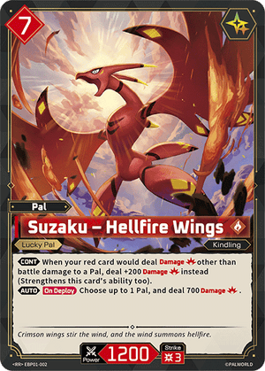Palworld TCG - Dawn of Palpagos - Suzaku - Hellfire Wings - EBP01-002