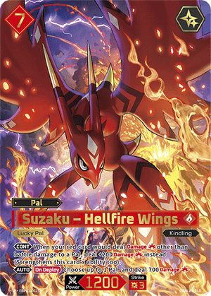 Palworld TCG - Dawn of Palpagos - Suzaku - Hellfire Wings - EBP01-002SP