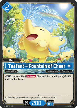 Palworld TCG - Dawn of Palpagos - Teafant - Fountain of Cheer - EBP01-034