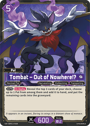 Palworld TCG - Dawn of Palpagos - Tombat - Out of Nowhere!? - EBP01-076SR