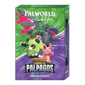 Palworld Official Card Game Dawn of Palpagos Trial Deck Green and Purple