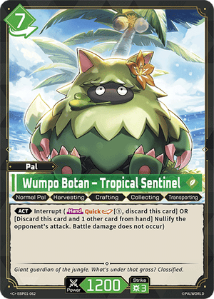 Palworld TCG - Dawn of Palpagos - Wumpo Botan - Tropical Sentinel - EBP01-062
