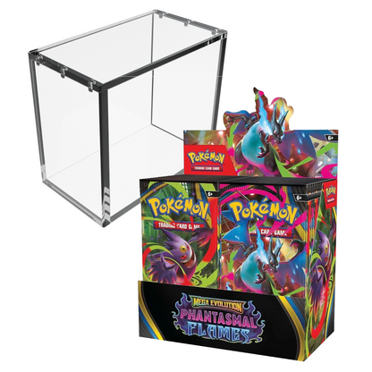 Pokémon TCG - Mega Evolution Phantasmal Flames Booster Box (36 Packs) + Acrylic Display Case Bundle