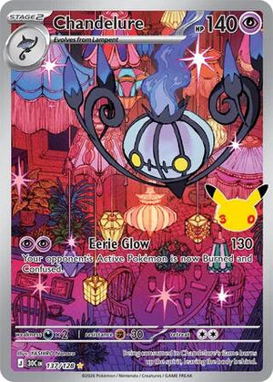 Pokemon TCG - ME: 30th Celebration - Chandelure - 137/128 - Holofoil