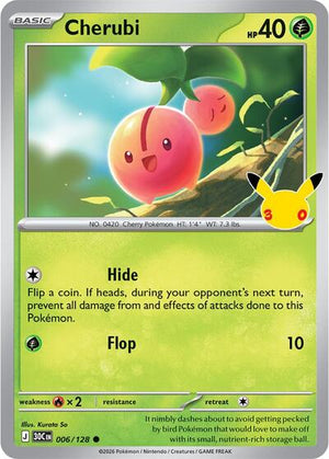 Pokemon TCG - ME: 30th Celebration - Cherubi - 006/128 - Holofoil