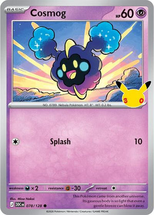 Pokemon TCG - ME: 30th Celebration - Cosmog - 078/128 - Cosmo Holofoil